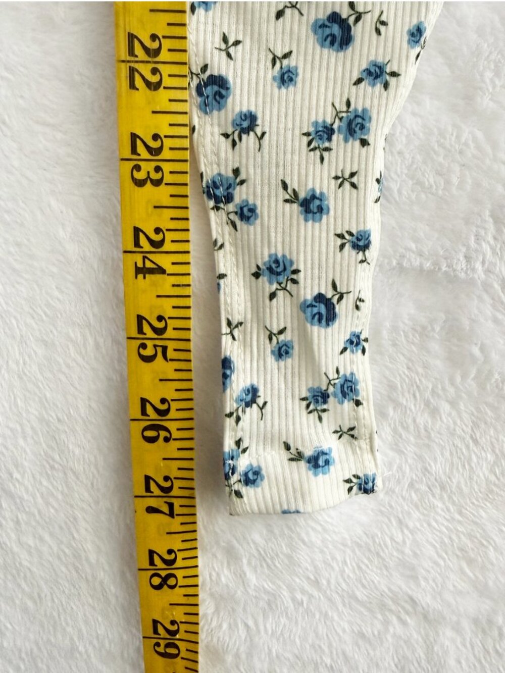 NWT Windsor Cottagecore White Blue Floral Puff Sleeve Bodysuit Size Small Spring - Picture 7 of 9